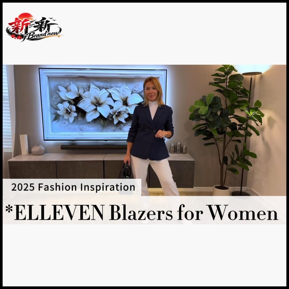 Polyester Blazer With Pockets, Double-Breasted Sl… - image 7